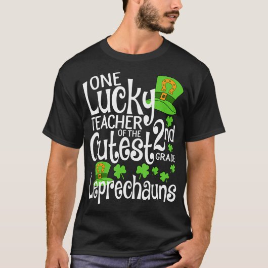 Cute Second Grade St Patricks Day Teacher T-shirt (Voorkant)