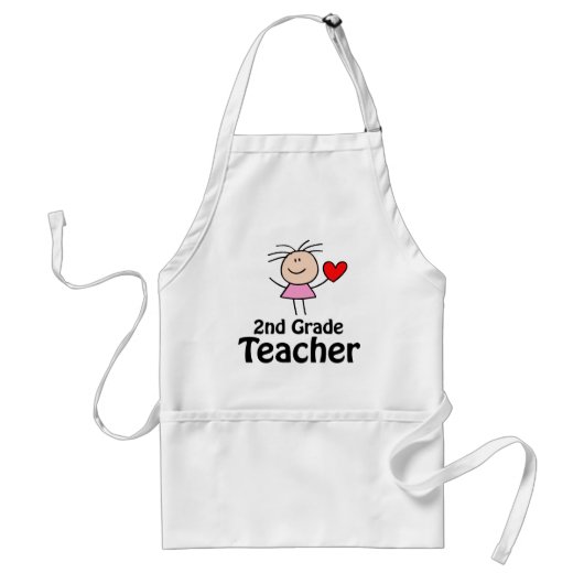 Cute Second Grade Teacher School Apron Standaard Schort (Voorkant)
