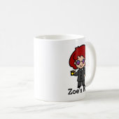 Cute Secret Agent Girl Koffiemok (Voorkant rechts)