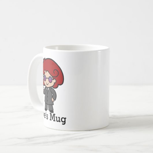 Cute Secret Agent Girl Koffiemok (Voorkant links)