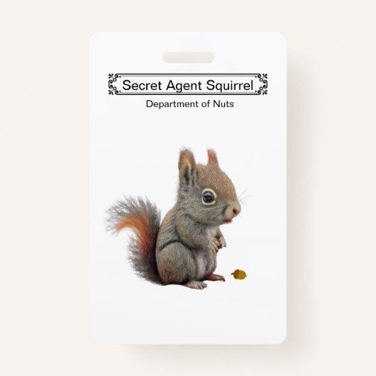 Cute Secret Agent I.D. Name Badge (Voorkant)