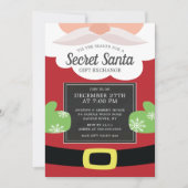 Cute Secret Santa Gift Exchange-kerstfeest Kaart (Voorkant)