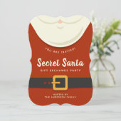 Cute Secret Santa Kerstparty Kaart (Staand voorkant)