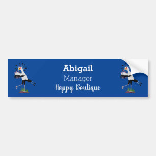Cute secretaresse vogelbriefjes cartoon bumpersticker