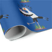 Cute secretaresse vogelbriefjes cartoon cadeaupapier (Rol Hoek)