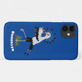 Cute secretaresse vogelbriefjes cartoon Case-Mate iPhone case (Achterkant (horizontaal))