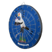 Cute secretaresse vogelbriefjes cartoon dartbord (Voorkant Rechts)