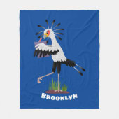 Cute secretaresse vogelbriefjes cartoon fleece deken (Voorkant)