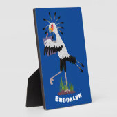 Cute secretaresse vogelbriefjes cartoon fotoplaat (Zijkant)