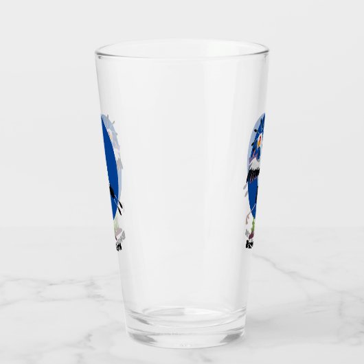 Cute secretaresse vogelbriefjes cartoon glas (Links)