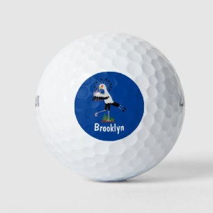 Cute secretaresse vogelbriefjes cartoon golfballen