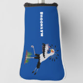 Cute secretaresse vogelbriefjes cartoon golfheadcover (Draai 90)