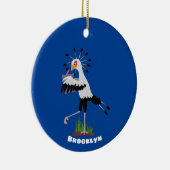 Cute secretaresse vogelbriefjes cartoon keramisch ornament (Rechts)