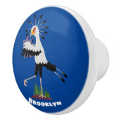 Cute secretaresse vogelbriefjes cartoon keramische knop (Rechts)