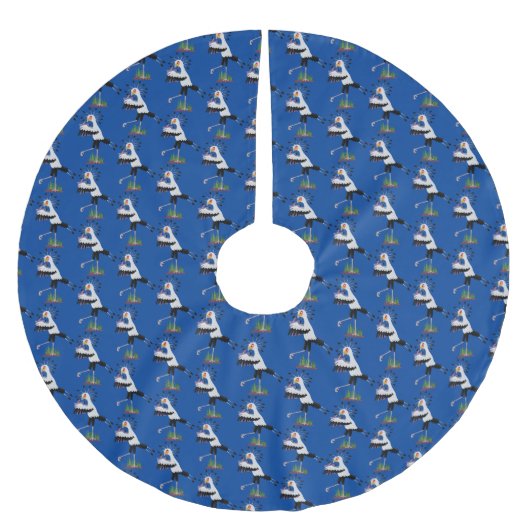 Cute secretaresse vogelbriefjes cartoon kerstboom rok (Voorkant)