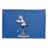 Cute secretaresse vogelbriefjes cartoon kussensloop (Achterkant)