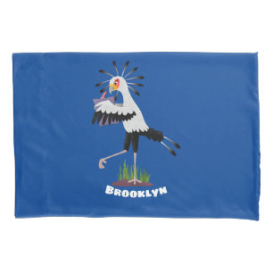 Cute secretaresse vogelbriefjes cartoon kussensloop