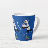 Cute secretaresse vogelbriefjes cartoon latte mok (Rechterhoek)