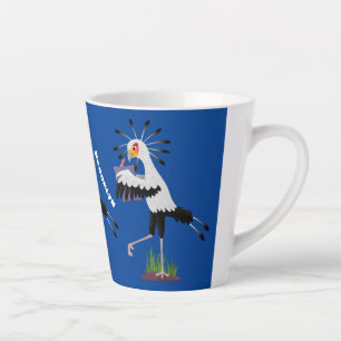 Cute secretaresse vogelbriefjes cartoon latte mok