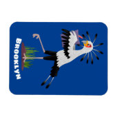 Cute secretaresse vogelbriefjes cartoon magneet (Horizontaal)