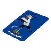 Cute secretaresse vogelbriefjes cartoon magneet (Linkerzijde)