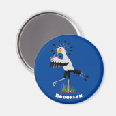 Cute secretaresse vogelbriefjes cartoon magneet (Voorkant / Achterkant)