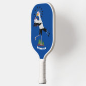 Cute secretaresse vogelbriefjes cartoon pickleball paddle (Links)