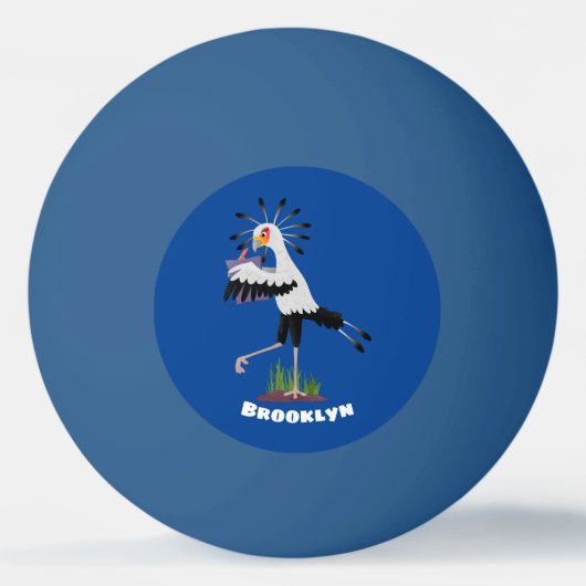 Cute secretaresse vogelbriefjes cartoon pingpongbal (Voorkant)