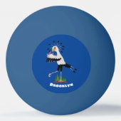 Cute secretaresse vogelbriefjes cartoon pingpongbal (Achterkant)