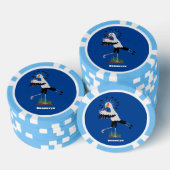 Cute secretaresse vogelbriefjes cartoon poker chips (Opstapeling)