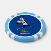 Cute secretaresse vogelbriefjes cartoon poker chips (Enkel)
