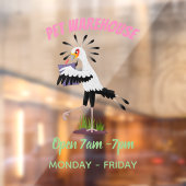 Cute secretaresse vogelbriefjes cartoon raamsticker (Vel 2)