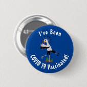 Cute secretaresse vogelbriefjes cartoon ronde button 5,7 cm (Voorkant /achterkant)