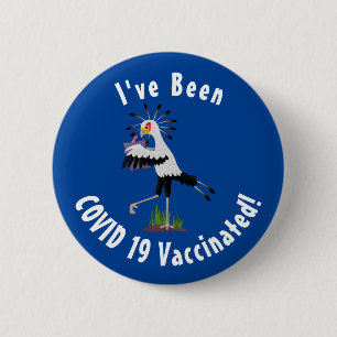 Cute secretaresse vogelbriefjes cartoon ronde button 5,7 cm