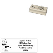 Cute secretaresse vogelbriefjes cartoon rubberstempel (Gestempeld)