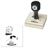 Cute secretaresse vogelbriefjes cartoon rubberstempel (Gestempeld)