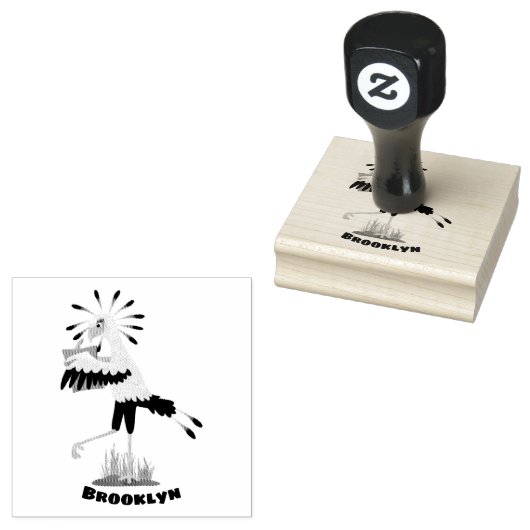 Cute secretaresse vogelbriefjes cartoon rubberstempel (Gestempeld)