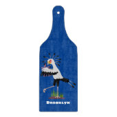 Cute secretaresse vogelbriefjes cartoon snijplank (Voorkant)