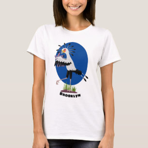 Cute secretaresse vogelbriefjes cartoon t-shirt