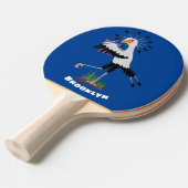 Cute secretaresse vogelbriefjes cartoon tafeltennisbatje (Voorkant Gekanteld)