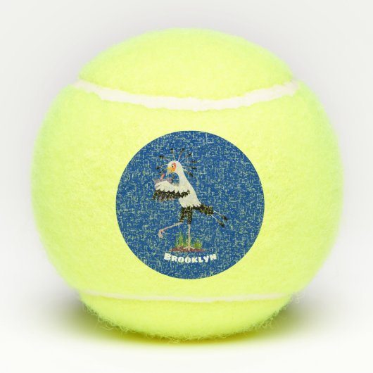 Cute secretaresse vogelbriefjes cartoon tennisballen (Achterkant)