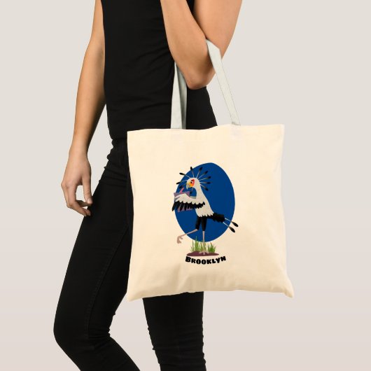 Cute secretaresse vogelbriefjes cartoon tote bag (Voorkant (product))