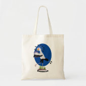 Cute secretaresse vogelbriefjes cartoon tote bag (Voorkant)