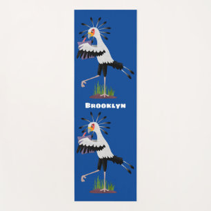Cute secretaresse vogelbriefjes cartoon yogamat