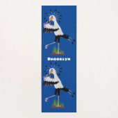 Cute secretaresse vogelbriefjes cartoon yogamat (Achterkant)