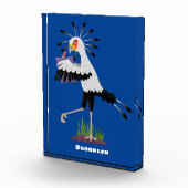 Cute secretary bird writing notes cartoon fotoblokken (Rechts)