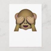 Cute See No Evil Monkey Emoji Briefkaart (Voorkant)