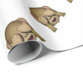 Cute See No Evil Monkey Emoji Cadeaupapier (Rol Hoek)