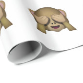 Cute See No Evil Monkey Emoji Cadeaupapier (Rol Hoek)