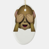 Cute See No Evil Monkey Emoji Keramisch Ornament (Rechts)